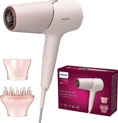 Tharëse flokësh Philips Series 5000 BHD530/20, 2300W, me difuzer, ngjyrë perlë