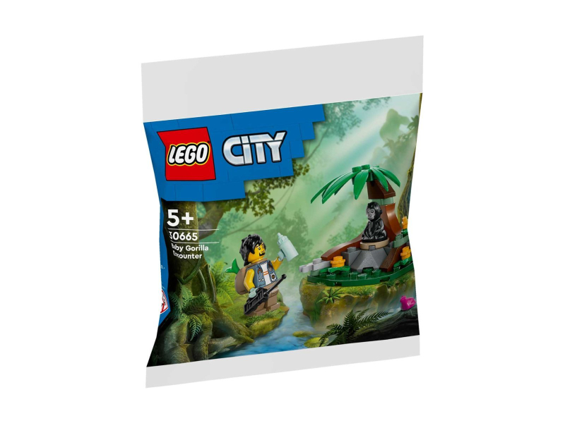 Set ndërtimi Lego City Meeting Baby Gorilla, edukativ për fëmijë, shumëngjyrësh