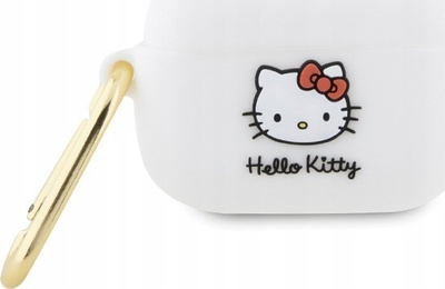Kapak silikoni Hello Kitty 3D Kitty Head për AirPods Pro 2, i bardhë