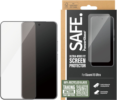 Mbrojtës ekrani SAFE by PanzerGlass për Xiaomi 15 Ultra, Ultra Wide Fit, xham i pastër
