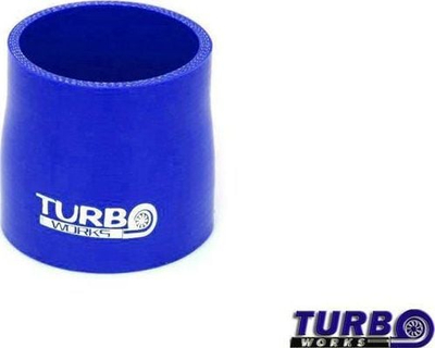 Reduktues i drejtë silikoni TurboWorks, 67-80mm, 80mm, blu
