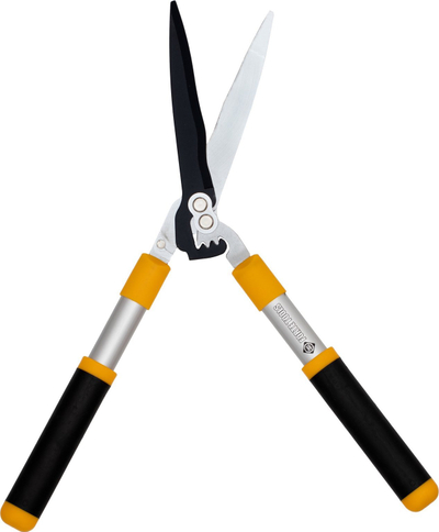 Gërshërë kopshti Forte Tools Pruning Shears, alumin, doreza që s’rrëshqasin, bojë zezë me të verdhë