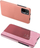 Mbulesë telefoni Clear View për Xiaomi Poco M4 Pro 5G, flip cover, me stand, rozë