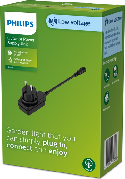 Furnizues i jashtëm energjie Philips GARDEN LINK, 12W, IP44, i zi
