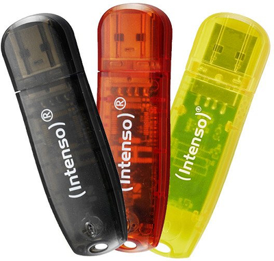 USB flash Intenso Rainbow Line, 8GB, USB 2.0, shumëngjyrëshe, set 3 copë