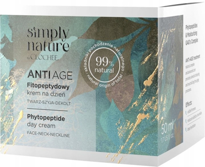 Krem dite për fytyrë Clochee Simply Nature Smoothing Day Cream, lëkurë e pjekur, hidratues, 50ml