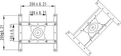 Adapter VESA Hagor M, 200x200, për monitor deri 32", argjendtë
