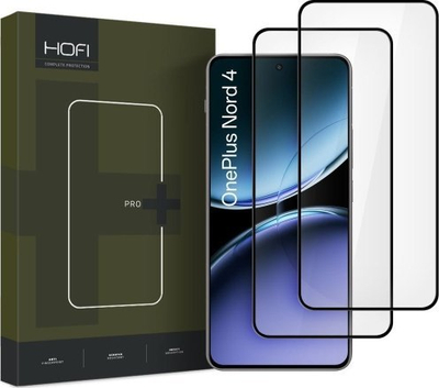 Xham mbrojtës Hofi Glass Pro+ 2 Pack për OnePlus Nord 4, 0.3mm, i zi