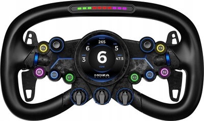 Timon lojërash MOZA Racing Vision GS RS064, profesional, shumë butona, i zi