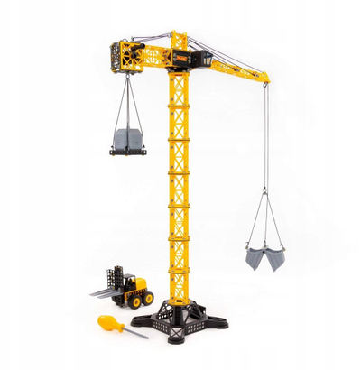 Set tullash për ndërtim Construction Crane Giant with Loader, 588 pjesë, shumëngjyrësh