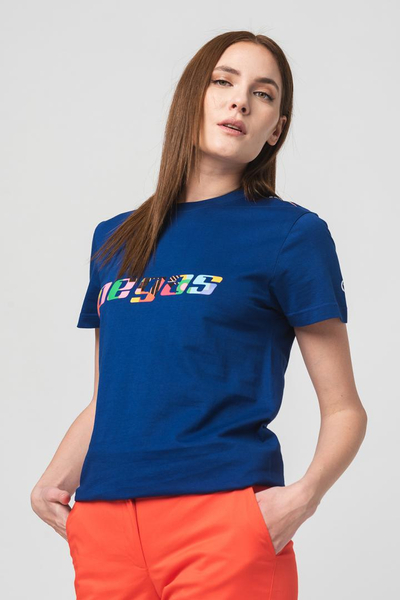 Bluzë Champion Multicolor Logo, për femra, madhësia L, blu royal