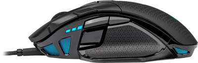 Mi gaming Corsair NIGHTSWORD RGB, me kabllo, 8 butona, i zi