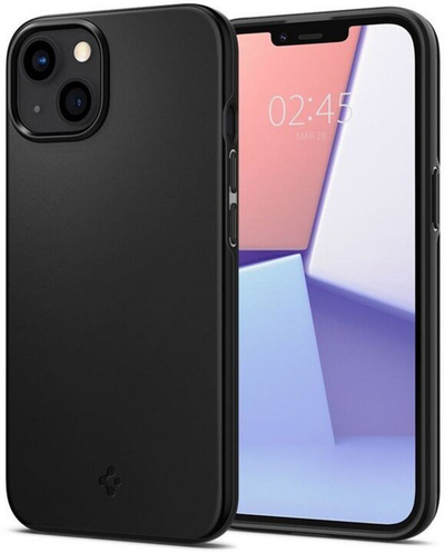 Mbrojtëse Spigen Thin Fit për Apple iPhone 13, e zezë