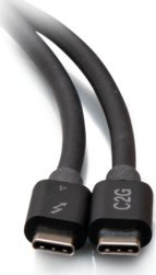 Kabllo C2G Thunderbolt 4 USB-C, 0.8m, 40Gbps, e zezë