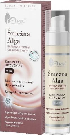 Krem nate për fytyrë AVA Snow Algae Nourishing Complex, rigjenerues, 50 ml