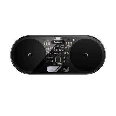 Karikues wireless Baseus Digital LED Display, 20W, dyfishtë, i zi