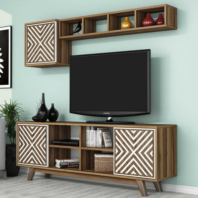 Set mobilie për TV 160x35x56.2cm (HM9516.03), bardhë