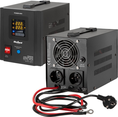Inverter për rrymë emergjence Rebel POWER-800, 800VA 500W, 230V, i zi