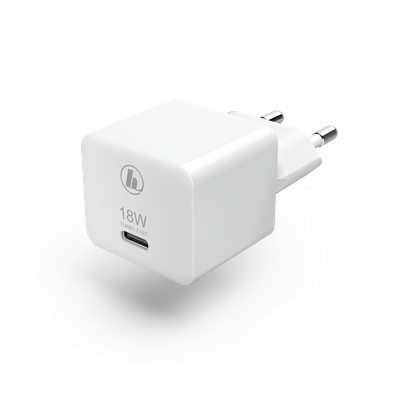 Karikues mini Hama, USB-C, 18W, i bardhë, 188350