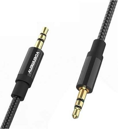 Kabllo audio Denmen DX05, 3.5 mm stereo, 2 m, e zezë