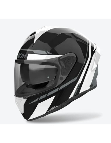 Helmetë integrale Airoh Spark 2 Spinner, termoplastikë HRT, xham dielli i integruar, e bardhë me shkëlqim