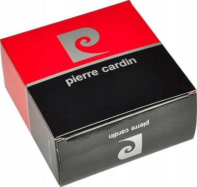Rryp për burra Pierre Cardin, lëkurë natyrale, kapëse automatike, i zi
