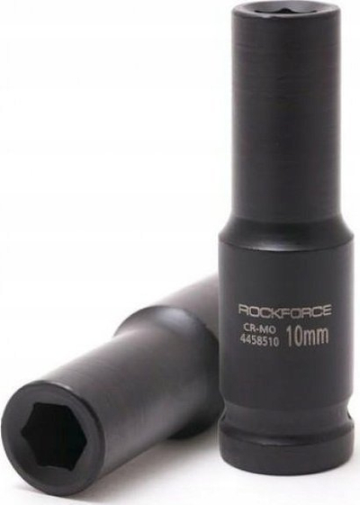 Celes tubor goditës Rockforce, 10mm, 1/2", 6-këndor, i zi
