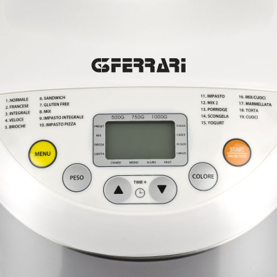 Bukëpjekëse G3Ferrari G10078, 550W, me programe automatike, e bardhë
