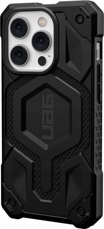 Maskë mbrojtëse UAG Monarch Kevlar për iPhone 14 Pro, shkon me MagSafe, e zezë