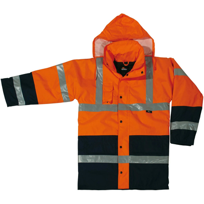 Xhaket pune Herock Parka Contrast, high visibility, XXXL, portokalli fluo me blu navy