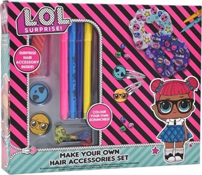 Set lodër LOL Surprise Make Your Own Hair Accessories, zanate flokësh për goca, shumëngjyrësh