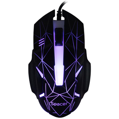 Geјмерски сет тастатура и глушец Spacer SP-GK-01, со USB кабел, RGB осветлување, црн