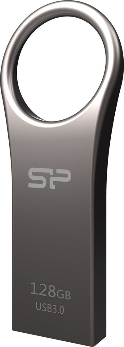 USB Силикон Повер Џуел J80, 128GB, USB 3.0, метална сребрена