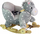 Kalë lëkundës Leantoys Rocking Horse Ride-on 2in1 Dots, me muzikë, gri me pika të bardha