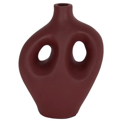 Vazo dekorative tavoline Fliker HM4666.03L, terrakotë, 30 cm, ngjyrë qershi e errët