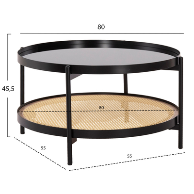 Set tavolina për kafe 2-pjesësh Seitz Φ80cm & Φ50cm (HM21086)