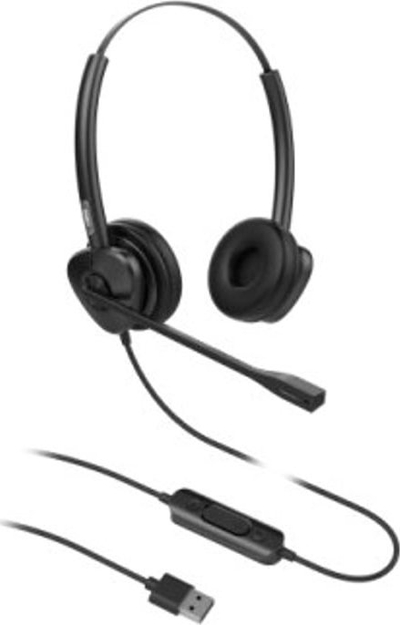 Слушалки Fanvil HT302 U, со кабел, USB, за канцеларии, црни
