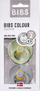 Set biberonësh BIBS Colour, nr. 2, 0-6 mujsh, Cloud dhe Sage