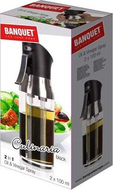 Spërkatës për vaj dhe uthull Banquet CULINARIA, 2 në 1, 2x100 ml, inox i zi