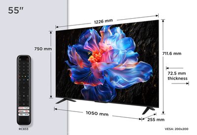 Televizor TCL 55V6C, 55", 4K Ultra HD, Smart Google TV, i zi