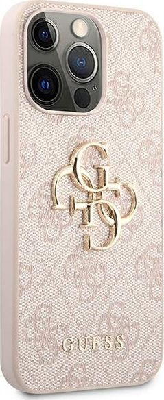 Kapak telefoni GUESS Golden Logo, për iPhone 13 Pro, rozë