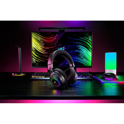 Kufje gaming Razer Kraken V4 Wireless, USB Type A, Bluetooth, të zeza
