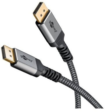 Kabllo DisplayPort Goobay, 2 metra, standard 2.1, gri Sharkskin