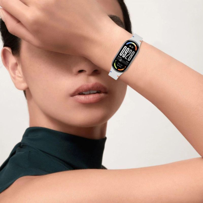 Rrip dore sportive Tech-Protect Silicone për Xiaomi Smart Band 8 9 10 NFC, TPU, gri