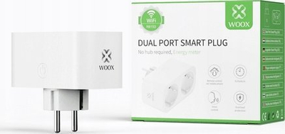 Prizë inteligjente dyshe Woox R6153, WiFi, matje energjie, e bardhë