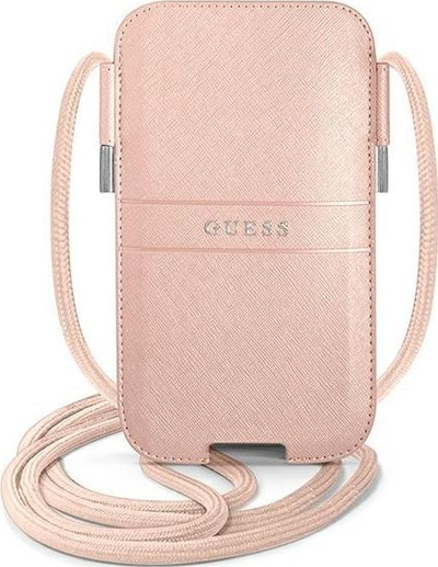 Guess Saffiano Strap Торба за Смартфон 6.1  , Pink