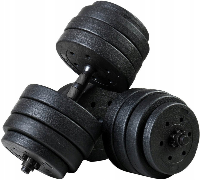 Set hantellash Funfit Bitumen, 40kg, 2x20kg, të zeza