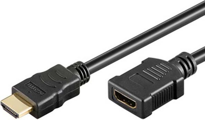 Kabllo HDMI në HDMI, 1 m, e zezë