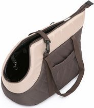 Торба за транспорт на миленици Hobbydog R3 Bag, нубук, кафеава со бежева