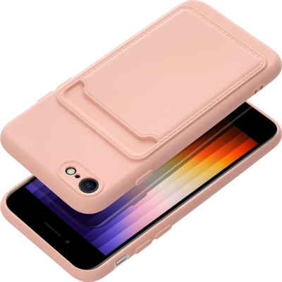 Kapak telefoni OEM Card Case për iPhone 7 8 SE 2020 SE 2022, me xhep karte, silikon, rozë